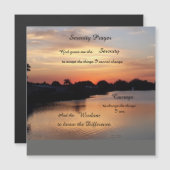 CARTE MAGNÉTIQUE DE PRIÈRE DE SÉRÉNITÉ (Devant / Derrière)
