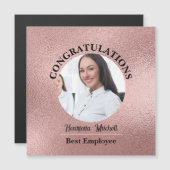 Carte magnétique de reconnaissance de l'employé du (Devant / Derrière)