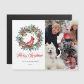 Carte magnétique de vœux de Noël PHOTO (Devant / Derrière)