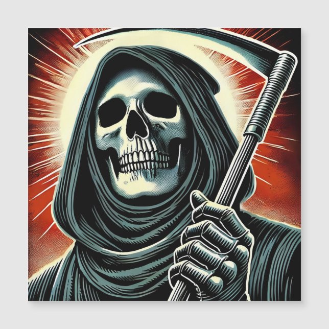Carte Magnétique death character illustration (Devant)