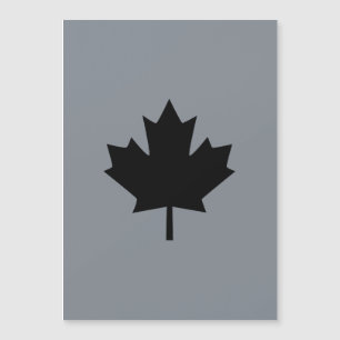 Carte Magnétique Décor canadien en feuille d'érable noire