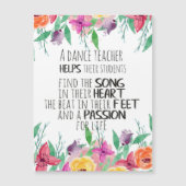 Carte Magnétique Décor de professeur de danse Ballet Coach Apprécia (Devant)