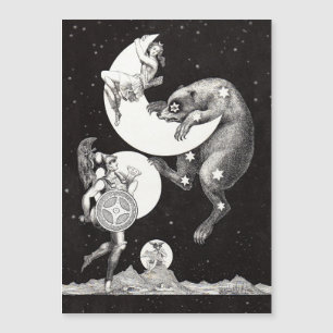 Carte Magnétique Déesse lunaire céleste antique et ours Ursa Major