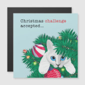 Carte Magnétique Défi de Noël accepté! ! (Devant / Derrière)