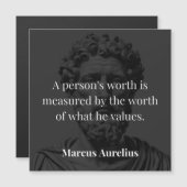 Carte Magnétique Définir une valeur : Marcus Aurelius sur les valeu (Devant / Derrière)