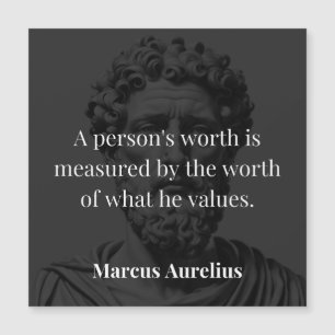 Carte Magnétique Définir une valeur : Marcus Aurelius sur les valeu