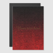 Carte Magnétique Dégradé de Parties scintillant rouge et noire (Devant / Derrière)