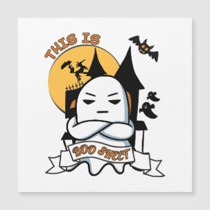 Carte Magnétique Déguisement Halloween Fantôme Drôle Boo