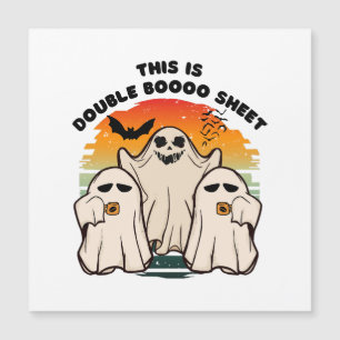 Carte Magnétique Déguisement Halloween Fantôme Drôle Boo