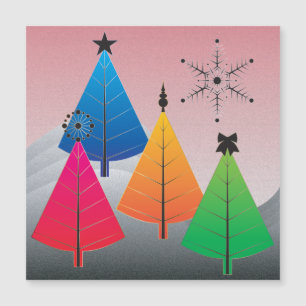 Carte magnétique des arbres de Noël