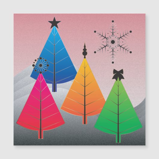 Carte magnétique des arbres de Noël (Devant)