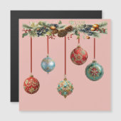 Carte magnétique des boules de Noël (Devant / Derrière)
