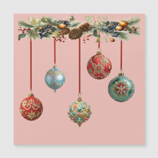 Carte magnétique des boules de Noël