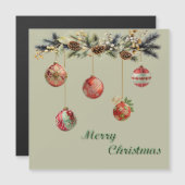 Carte magnétique des boules de Noël (Devant / Derrière)