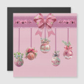 Carte magnétique des boules de Noël uniques (Devant / Derrière)