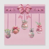 Carte magnétique des boules de Noël uniques (Devant)