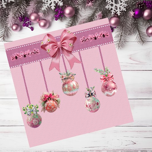 Carte magnétique des boules de Noël uniques