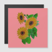 Carte magnétique des tournesols (Devant / Derrière)