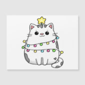 Carte Magnétique Design de Noël de chat mignon (Devant)