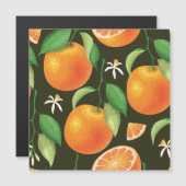 Carte Magnétique Design motif orange transparent. (Devant / Derrière)