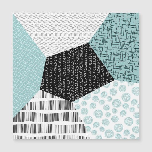 Carte Magnétique Dessin Abstrait à main levée : Arrière - plan arti (Devant)