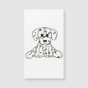Carte Magnétique Dessin simple de contour de chien en peluche dalma