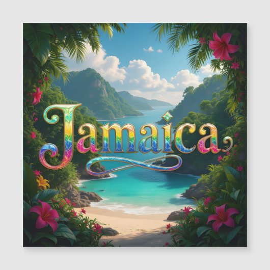 Carte Magnétique Destination Jamaïque (Devant)