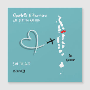 Carte Magnétique Destination Mariage Maldives Enregistrer La Date