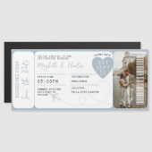 Carte Magnétique Destination Wedding Boarding Pass Plane Ticket (Devant / Derrière)