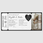 Carte Magnétique Destination Wedding Boarding Pass Ticket QR Code (Devant)