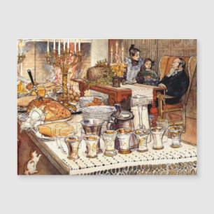 Carte Magnétique Détail de la veille de Noël par Carl Larsson