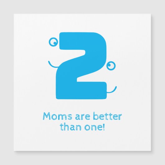 Carte Magnétique Deux mamans (Devant)