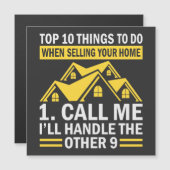 Carte Magnétique Devis amusant de l'agent immobilier (Devant / Derrière)