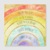 Carte Magnétique Devis Gold Inspiration Rainbow (Devant)