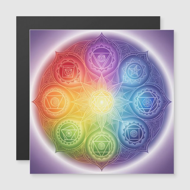 Carte Magnétique Die 7 Chakren´9 (Devant / Derrière)