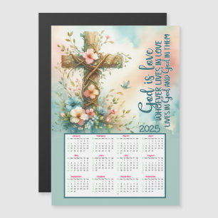 Carte Magnétique Dieu est Amour Calendrier 2025