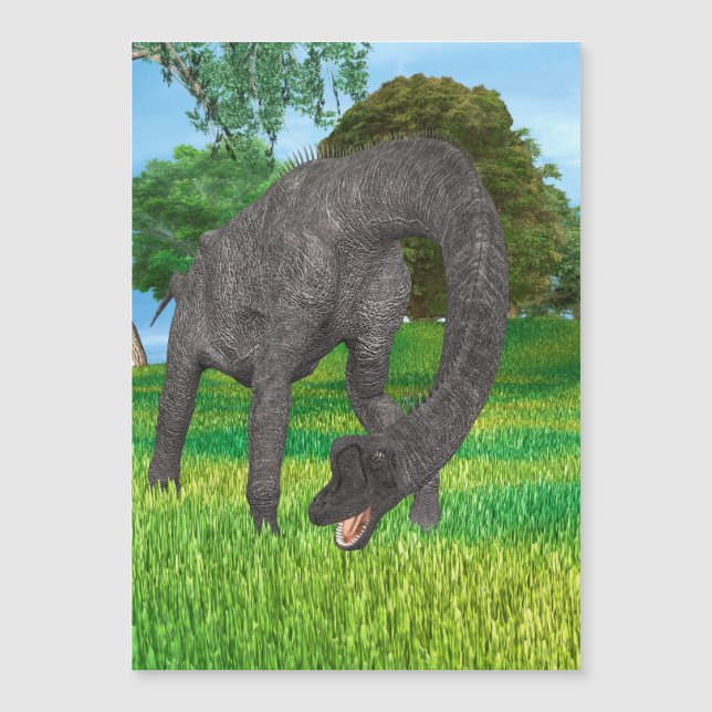 Carte Magnétique Dinosaure Brachiosaure (Devant)