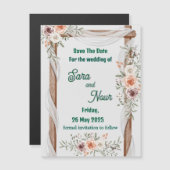 Carte magnétique d'invitation de mariage simple (Devant / Derrière)