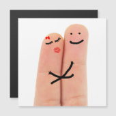 Carte Magnétique Doigts amoureux (Devant / Derrière)