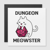 Carte Magnétique Donjon Meowster Chat Drôle (Devant / Derrière)