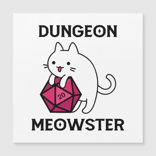 Carte Magnétique Donjon Meowster Chat Drôle (Devant)
