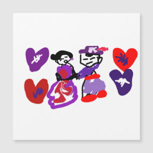 Carte Magnétique Douce Saint-Valentin cœur mignon