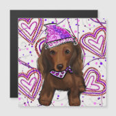 CARTE MAGNÉTIQUE DOXIE ROUX POIL LONG (Devant / Derrière)