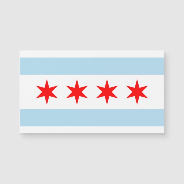 Carte Magnétique Drapeau de Chicago (Devant)