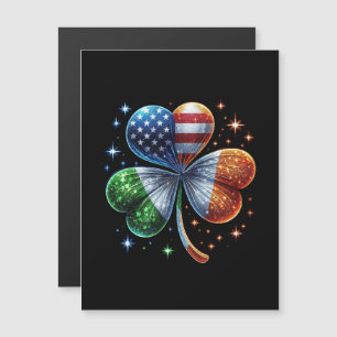 Carte Magnétique Drapeau irlando-américain FÊTE DE LA SAINT-PATRICK