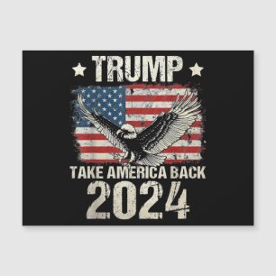 Carte Magnétique Drapeau Trump 2024 reprenons l'Amérique hommes fem