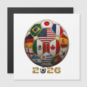 Carte Magnétique Drapeau USA Coupe du Monde de Football 2026