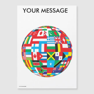 CARTE MAGNÉTIQUE DRAPEAUX DU MONDE