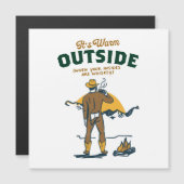 Carte Magnétique Drôle Cowboy Boire Whiskey (Devant / Derrière)