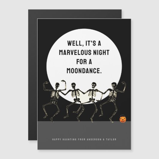 Carte magnétique drôle d'Halloween (Devant / Derrière)